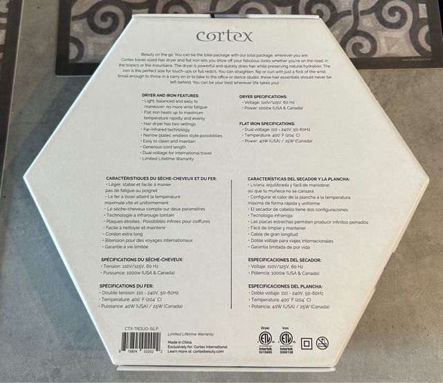 Kit piastra e asciugacapelli da viaggio