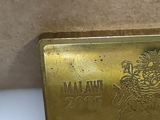 Malawi 2005 5 kwacha latón chapado en oro