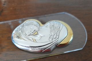 Segnalibro in Argento laminato e plexiglass