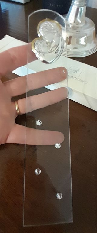 Segnalibro in Argento laminato e plexiglass