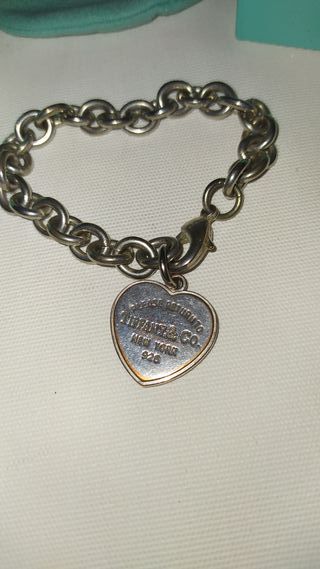 Pulsera de plata Tiffany  (corazón)