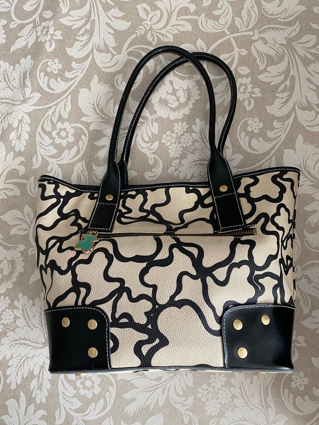 Bolso de Tous blanco y negro original