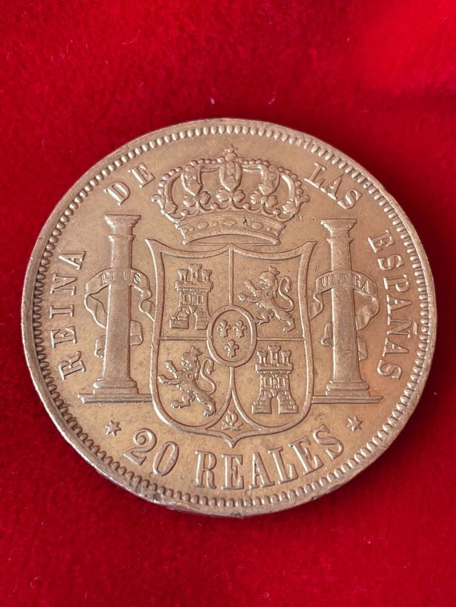 20 reales, Isabel II, 1855