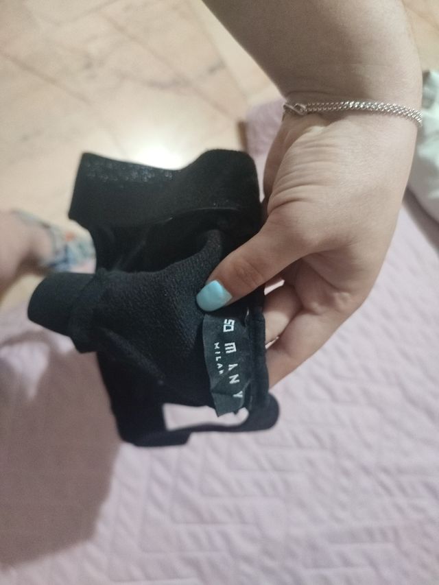 Top corto con brillantini e paillettes ragazza