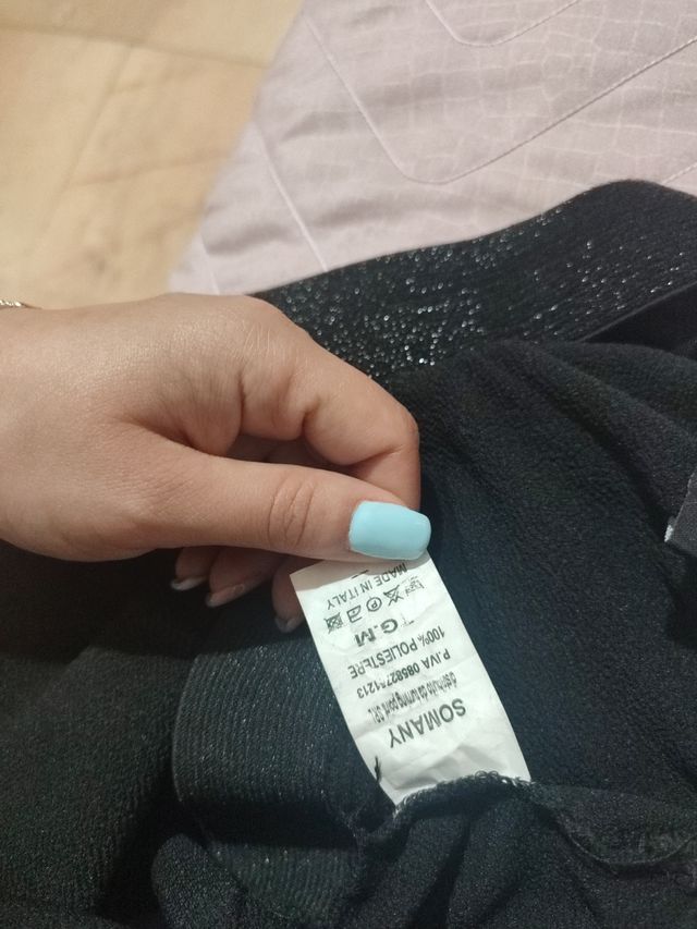 Top corto con brillantini e paillettes ragazza