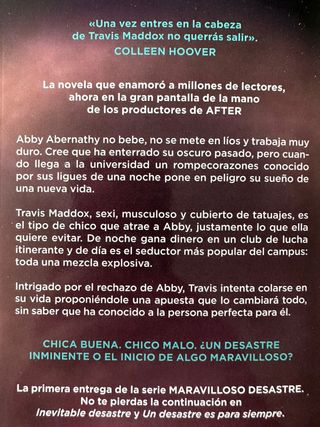 Libro película Maravilloso desastre Debolsillo