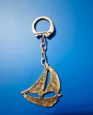 portachiavi barca vela colore oro nautica anni 80