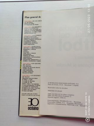 Libro Enciclopedia Mundial del fútbol. Volumen 1.