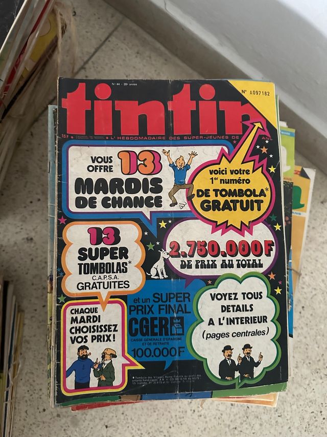 Cómic Tintin años 60