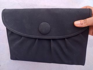 pochette blu scamosciata