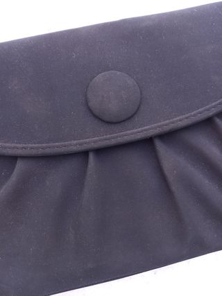 pochette blu scamosciata