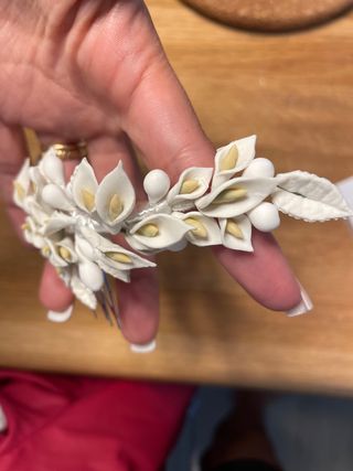 Tocado de novia cerámica