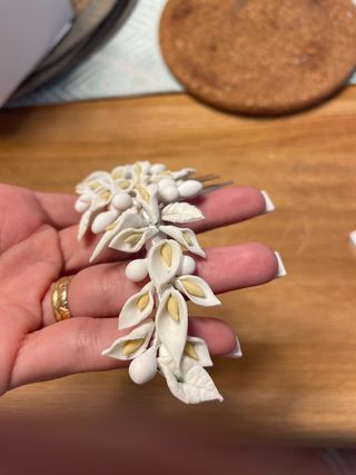 Tocado de novia cerámica