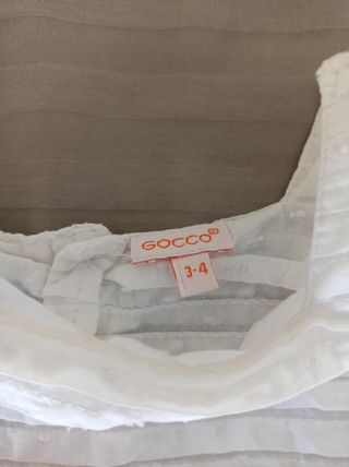 Blusa gocco blanca 3-4
