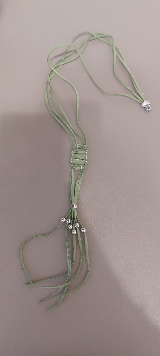 collana verde e argento 