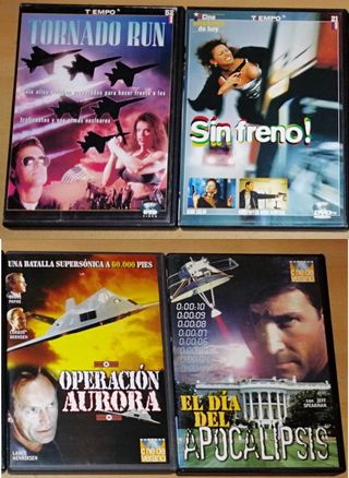 4 DVDs con películas de acción