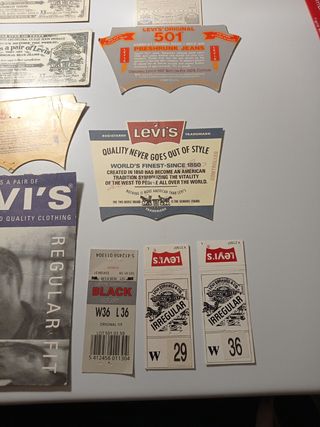 Levis vecchie etichette di jeans