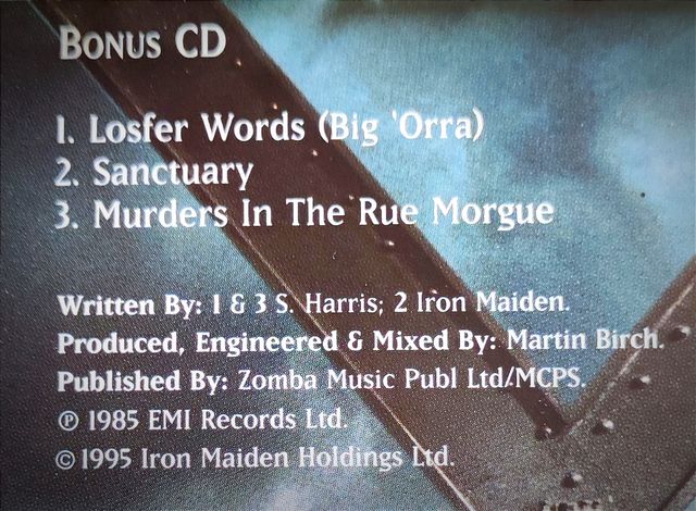 IRON MAIDEN 2 CD Live After Death