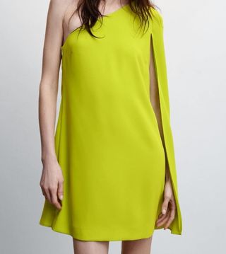 Vestido asimétrico capa