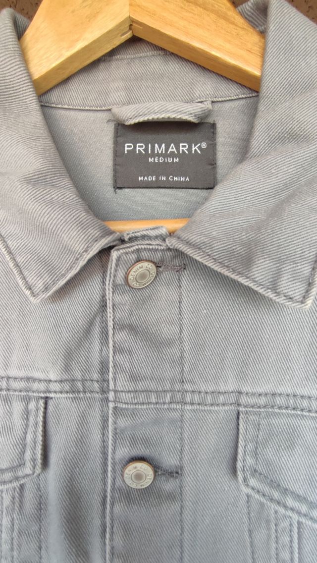 Chaqueta vaquera denim gris hombre talla M Primark