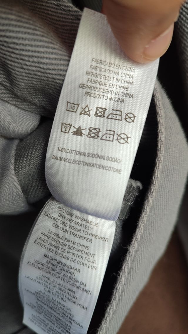 Chaqueta vaquera denim gris hombre talla M Primark