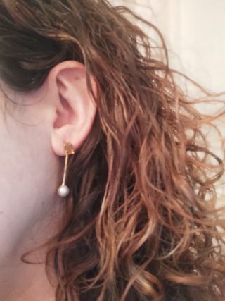 Pendientes oro amarillo de 18k con topacio