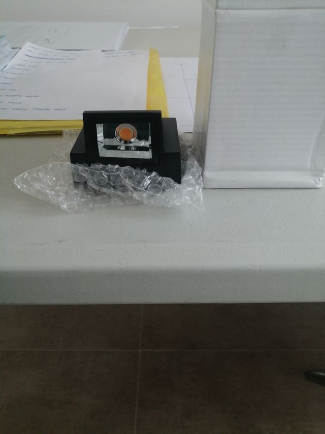 Foco LED negro nuevo para patio exterior- interior