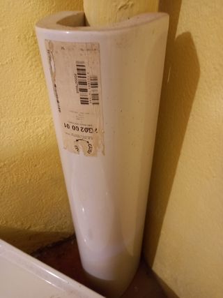 Lavabo fregadero con pedestal.