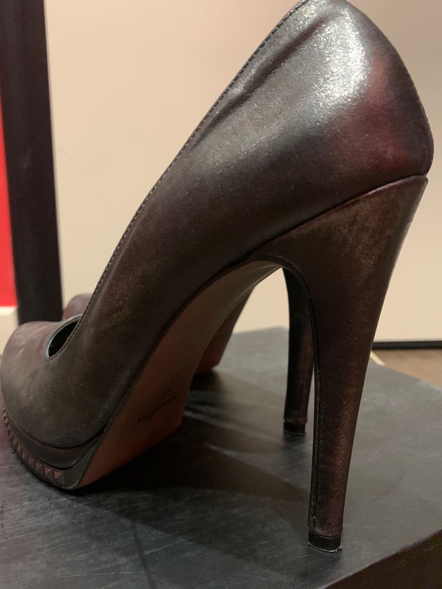 Décolleté  metallizzate color bronzo, nr. 40