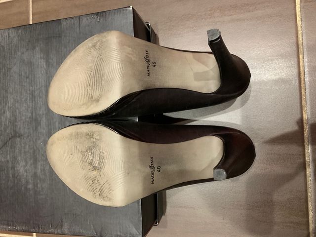 Décolleté  metallizzate color bronzo, nr. 40