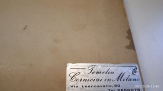 Dipinto su ceramica con cornice in legno