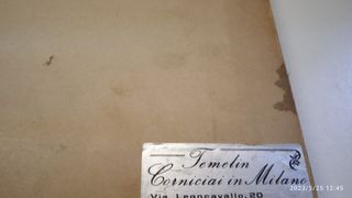 Dipinto su ceramica con cornice in legno