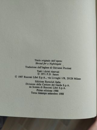 Scuola per infermiere di P.D.James