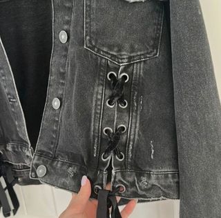 Chaqueta vaquera lazos 
