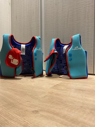 Chaleco natación espuma NABAIJI azul-rojo 15-18Kg.