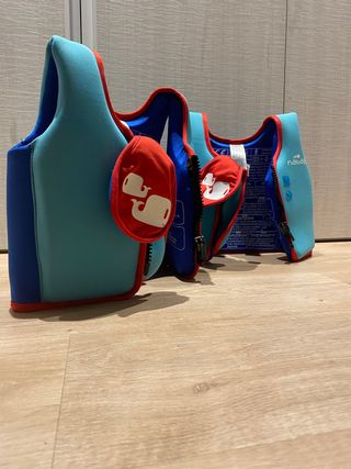 Chaleco natación espuma NABAIJI azul-rojo 15-18Kg.