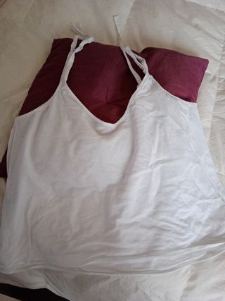 top blanco de lino.Tirantes. sin estrenar. Zara
