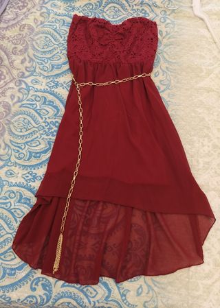 Vestido fiesta granate