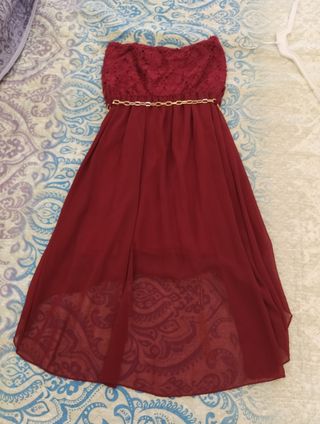 Vestido fiesta granate