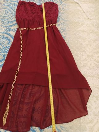 Vestido fiesta granate