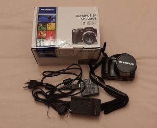 Cámara digital Olympus SP-720UZ+ bolsa + 2 batería