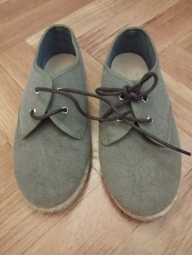 zapato lino y esparto niño.