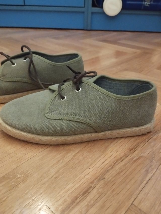 zapato lino y esparto niño.
