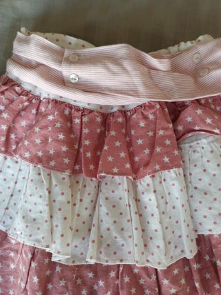 falda talla 6-7 rosa