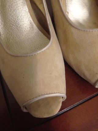 Zapatos beige de piel ante  n 41