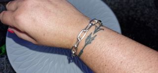 Pulsera de plata de 19 cms.