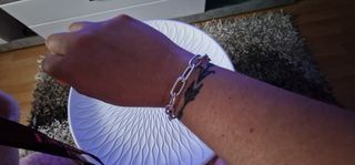 Pulsera de plata de 19 cms.