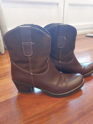 Botines camperos piel y ante