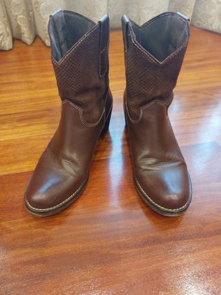 Botines camperos piel y ante