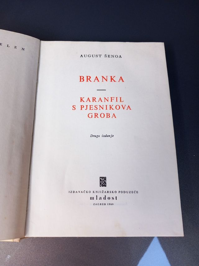 Croazia LIBRO BRANKA